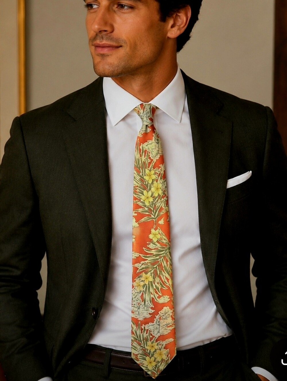 Tommy Bahama " Teetime In Tortolla" Golf Red Tropical Hawaiian Silk Tie New Rare